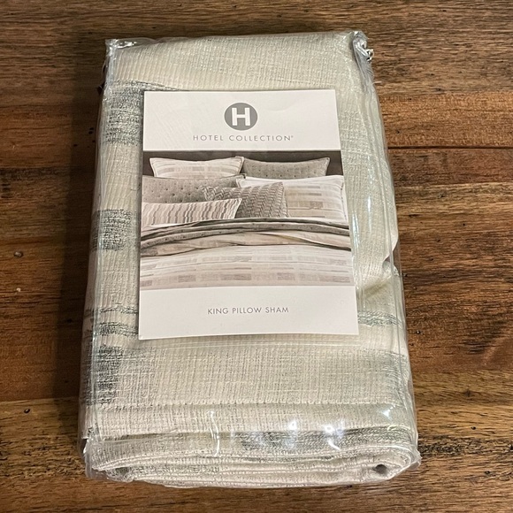 Hotel Collection King Pillow Sham Broken Stripe Pattern MSRP $135 ea
